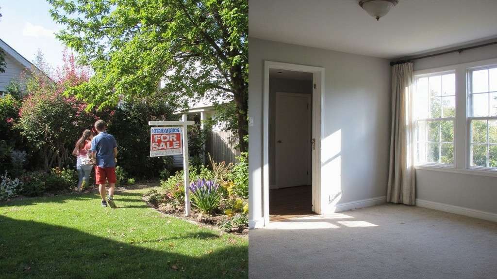 Couple walking to view a home for sale